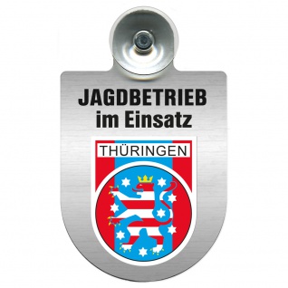 Einsatzschild Windschutzscheibe incl. Saugnapf - Jagdbetrieb im Einsatz - 309730 - Region Thüringen
