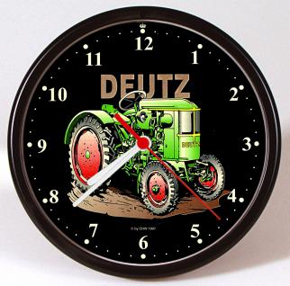 Wanduhr - Uhr - Clock - batteriebetrieben - Deutz - Traktor grün - Größe ca 25 cm - 56715