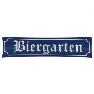 Banner Werbebanner - Biergarten - 1, 8x0, 4m - Spannband für Ihren Werbeauftritt / Bedruckt mit Ihrem Motiv - 30888