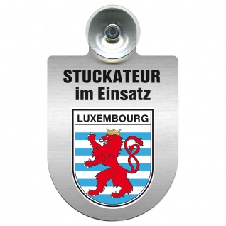 Einsatzschild Windschutzscheibe incl. Saugnapf - Stuckateur im Einsatz - 309747 - Region Luxembourg