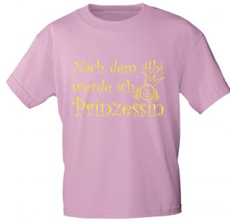 Kinder T-Shirt mit Print - Nach dem Abi.... - 08183 - rosa - Gr. 122/128
