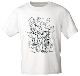 Kinder T-Shirt mit Print - Berlin - 06892 - weiß - Gr. 122/128