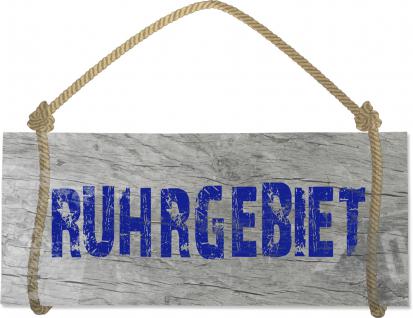 Holz-Laminat-Schild mit Aufdruck - Ruhrgebiet - 70341 - 42cm x 18cm