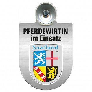 Einsatzschild Windschutzscheibe incl. Saugnapf - Pferdewirtin im Einsatz - 309735 - Region Saarland