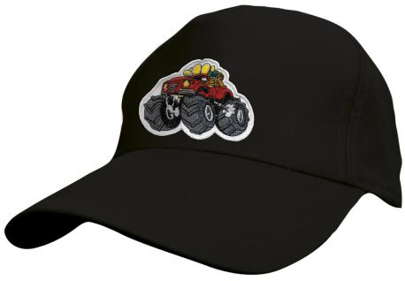 Kinder BaseCappy mit MonsterTruck-Bestickung - Monster Truck - 69127-5 schwarz - Baumwollcap Baseballcap Hut Cap Schirmmütze