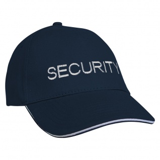 Baseballcap mit Einstickung Security 68298 Navy
