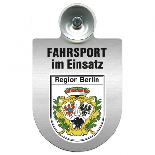 Einsatzschild Windschutzscheibe incl. Saugnapf - Fahrsport im Einsatz - 309477 Region Berlin