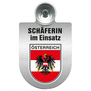 Einsatzschild Windschutzscheibe incl. Saugnapf - Schäferin im Einsatz - 309459 Region Österreich