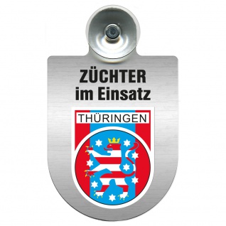 Einsatzschild Windschutzscheibe incl. Saugnapf - Züchter im Einsatz - 309384 Region Thüringen