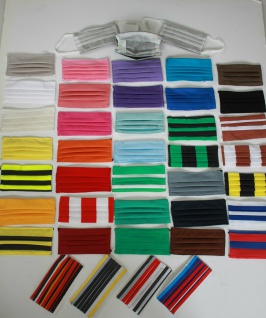 10 Stück Textil Design-Masken aus Baumwolle mit zertifizierten Innenvlies - Konvolut Sonderposten