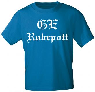 T-Shirt mit Print - GE Ruhrpott - 09835 royalblau - L