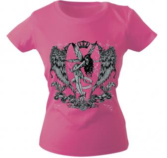 Girly-Shirt mit Print - Fee - 10898 - versch. farben zur Wahl - Gr. XS-XXL