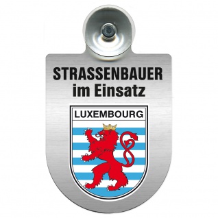 Einsatzschild Windschutzscheibe incl. Saugnapf - Straßenbauer im Einsatz - 309464 Region Luxembourg