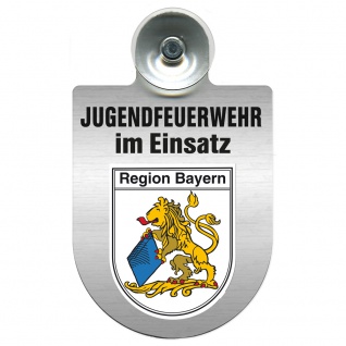Einsatzschild Windschutzscheibe incl. Saugnapf - Jugendfeuerwehr im Einsatz - 393822 - Region Bayern