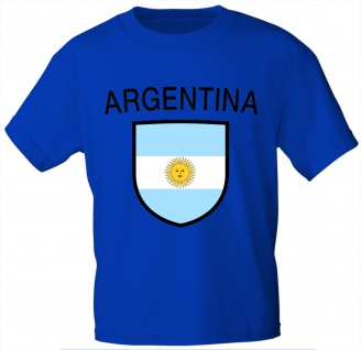 T-Shirt mit Print - Argentina Argentinien - 76314 royalblau Gr. L