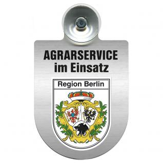 Einsatzschild Windschutzscheibe incl. Saugnapf - Agrarservice im Einsatz - 393802 - Region Berlin