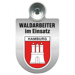 Einsatzschild Windschutzscheibe incl. Saugnapf - Waldarbeiter im Einsatz - 309726 Region Hamburg