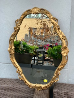 Barock Wandspiegel Gold Oval Spiegel Antik 41x30 Rokoko Badspiegel Shabby Prunk - Vorschau 4