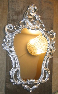 Wandspiegel Silber Retro Spiegel Shabby Repro 50x76 Antik Barock Badspiegel 3
