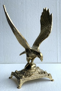 Adler Aar Messing Großer Adler Figur Standfigur Dekorativer Adler Höhe 26 Cm 3