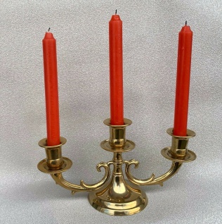 Kerzenständer Messing Kerzenhalter mehrarmig Kerzenleuchter 13cm Tischleuchter - Vorschau 2