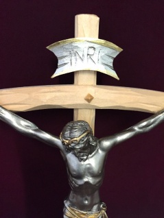Christliche Kruzifix Kreuz Jesus Korpus Herrgott Christus Wandkreuz 45x25 Holz 5