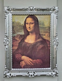 Gemälde Mona Lisa von Leonardo da Vinci 90x70 Bild mit Rahmen Mona Lisa Antik