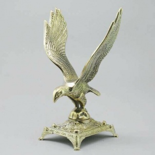 Adler Aar Messing Großer Adler Figur Standfigur Dekorativer Adler Höhe 26 Cm - Vorschau 2