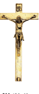 Wandkreuz Jesuskreuz Corpus Messing Gold 16x30 Jesus Christus HerGott Kruzifix - Vorschau 3