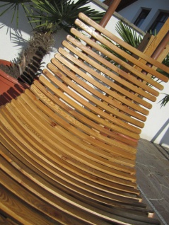 ALEOS. Hängeliege NAVASSA-SEAT-GRÜN Schaukelliege Schwebeliege aus Holz Lärche Metall mit Sitzauflage (ohne Gestell) 4