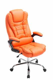 XXL Chefsessel orange 150 kg belastbar Bürostuhl schwere Personen robust stabil