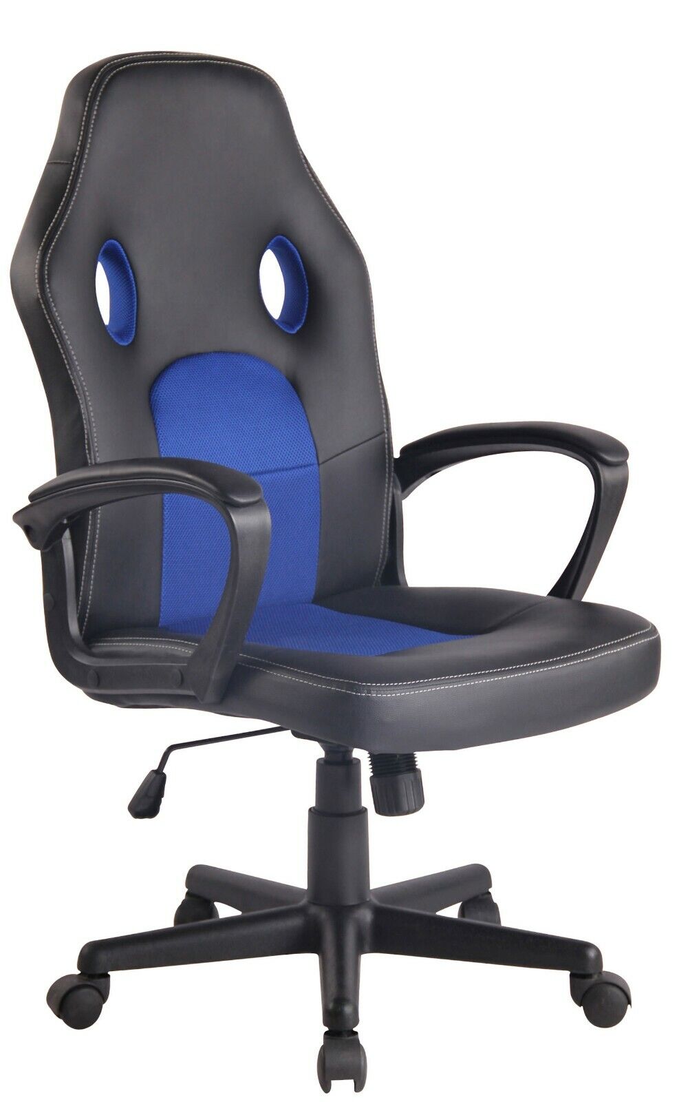 Bürostuhl 120kg belastbar schwarz blau Chefsessel Drehstuhl günstig preiswert 