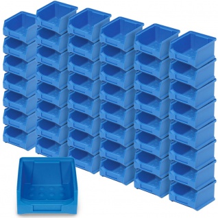 48 Sichtboxen " PROFI" LB 6, LxBxH 100 x 100 x 60 mm, 0, 3 Liter, blau