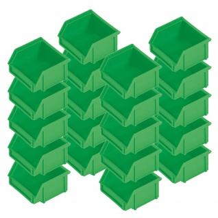 20x Sichtlagerbehälter " CLASSIC" FB 6, LxBxH 95/65x100x50 mm, 0, 3 Liter, grün