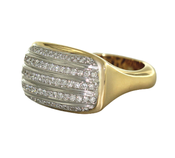 Ring Gold 750 mit Brillanten 0, 74 ct. massiver Goldring Damenring Diamantring