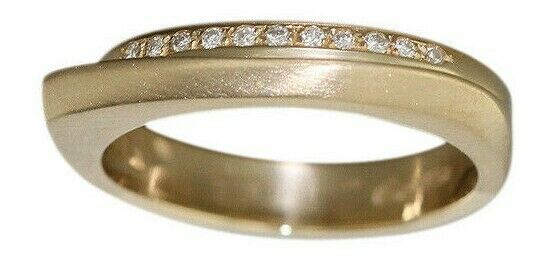 Ring Gold 585 Diamantring 11 Brillanten Damenring massiv 14 Kt.