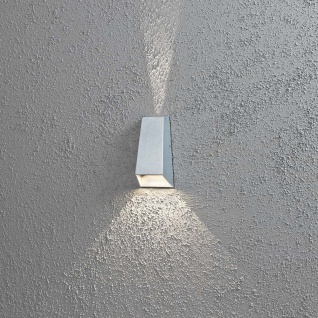 Konstsmide 7911-310 Imola LED Außen-Wandleuchte mit doppeltem Lichtkegel Grau klares Acrylglas