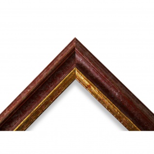 Bilderrahmen Rot Gold Holz Forli 3, 7 - 40x40 40x50 40x60 50x60 50x70 60x80 4