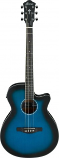 Ibanez AEG7-TBO Westerngitarre, mit Tonabnehmer, Transparent Blue Sunburst