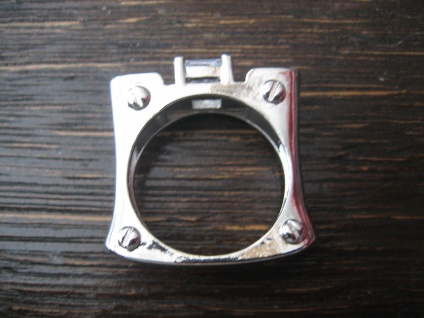 origineller Designer Ring 925er Silber Zirkonia Industrial Design 19 mm RG 60