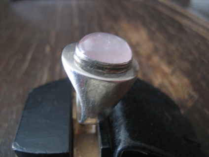 feiner eleganter vintage Ring rosa Quarz Rosenquarz 925er Silber RG 58 18, 5 mm