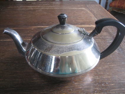 ausgefallene antike Art Deco Teekanne Kaffeekanne Silberkanne silber pl England