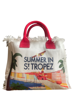 Saint Barth Beach-Bag Vanity Postcard " Summer in St. Tropez"