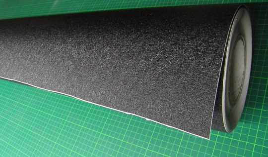 1 lfm PVC Antirutschfolie schwarz selbstklebend, Rolle ca.115 cm Rutsch Schutz