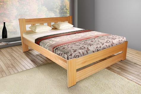 Schlafzimmerbett Bett - Bert - Buche Massiv Weiss 180x200 cm - Vorschau 