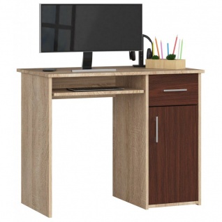 Schreibtisch Bürotisch Tisch A800 90x50x74 cm Sonoma-Wenge 1