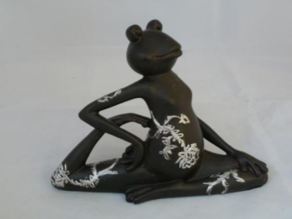 Yoga-Frosch BI in Schwarz und Weiß