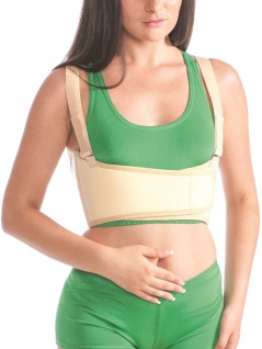 Damen Bandage Fixierung Brustkorb Brust Rücken Stütze Klettverschluss Gurt 4302
