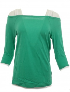 Damen H.I.S Shirt Tunika Bluse Top T-Shirt Grün Baumwolle 469571