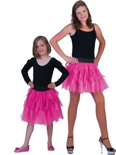 Petticoat Kinder Tüllrock Kinder Petticoat Unterrock Tütü pink weich Länge 35 cm